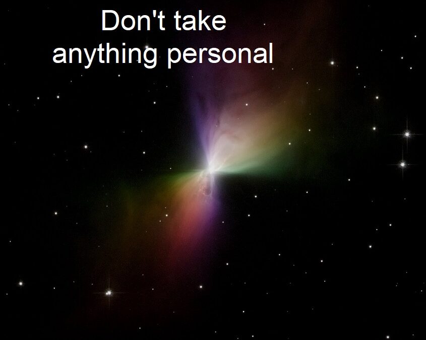 'Don't take anything personal